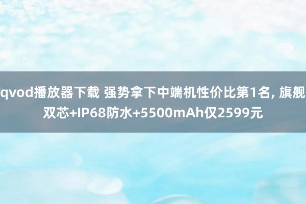 qvod播放器下载 强势拿下中端机性价比第1名, 旗舰双芯+IP68防水+5500mAh仅2599元